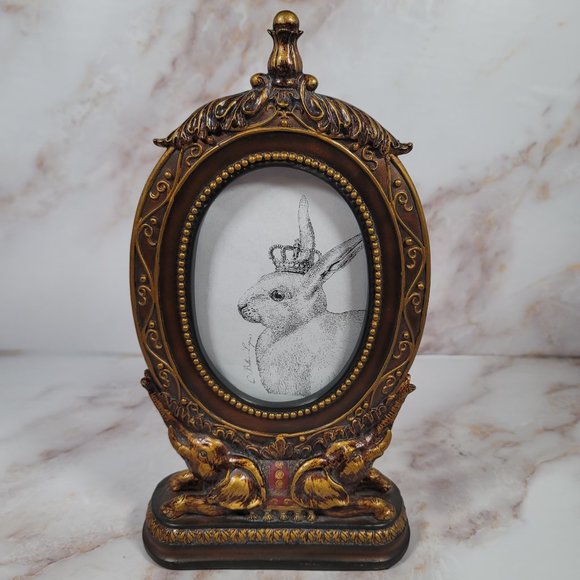 Ornate Sculpted Resin Elephant Bombay Frame Decorative - Picture 1 of 8